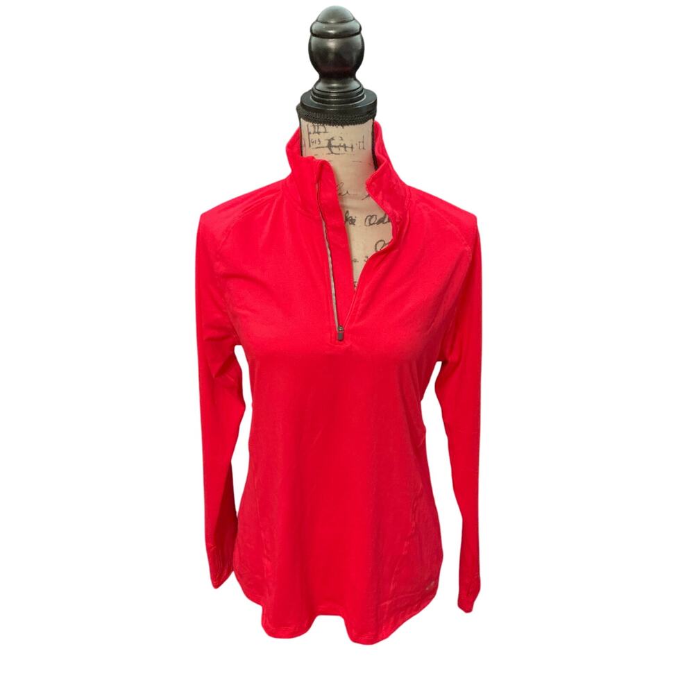 Champion Women’s DuoDry 1/4 Zip Long Sleeve Pullover - Neon Pink (Size M)